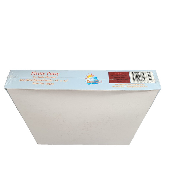 SunsOut PIRATE PARTY #19374 500 Pieces Jigsaw Puzzle By Andy Thomas 18"x24' - Picture 3 of 7